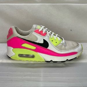 Nike Air Max 90 Shoes White/Pink Blast Watermelon CT1030-100 Women’s Size 6.5